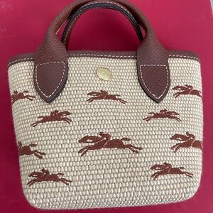 Longchamp Beige and Brown Tote Bag